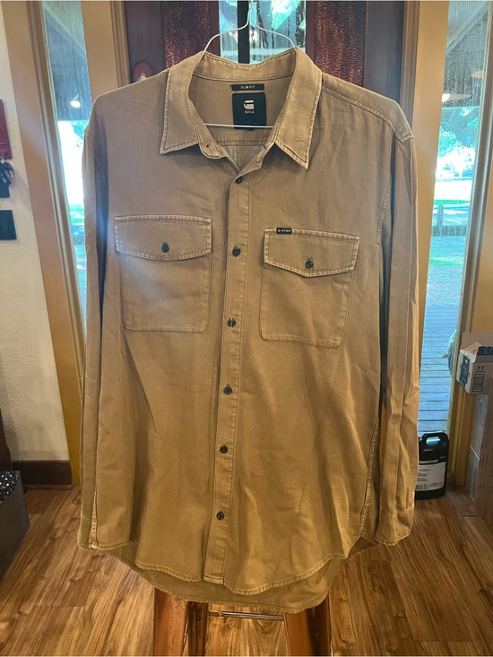 G-Star Other - G-Star Men's Casual Button-Down Shirt in Khaki Brown